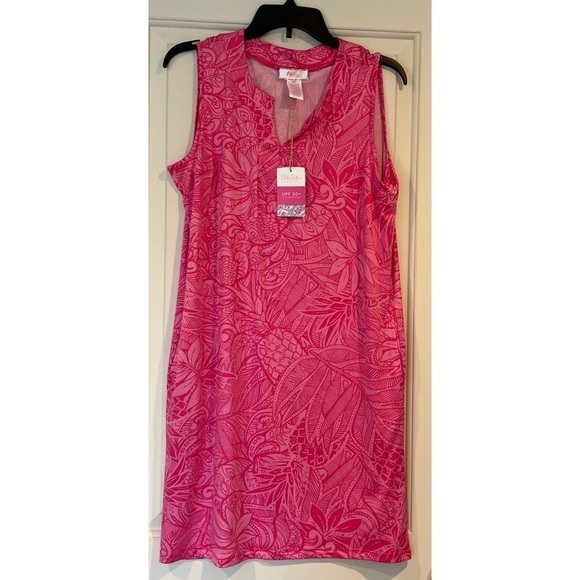 STELLA PARKER UPF 50 FUSCIA SWIM DRESS - Picture 2 of 5